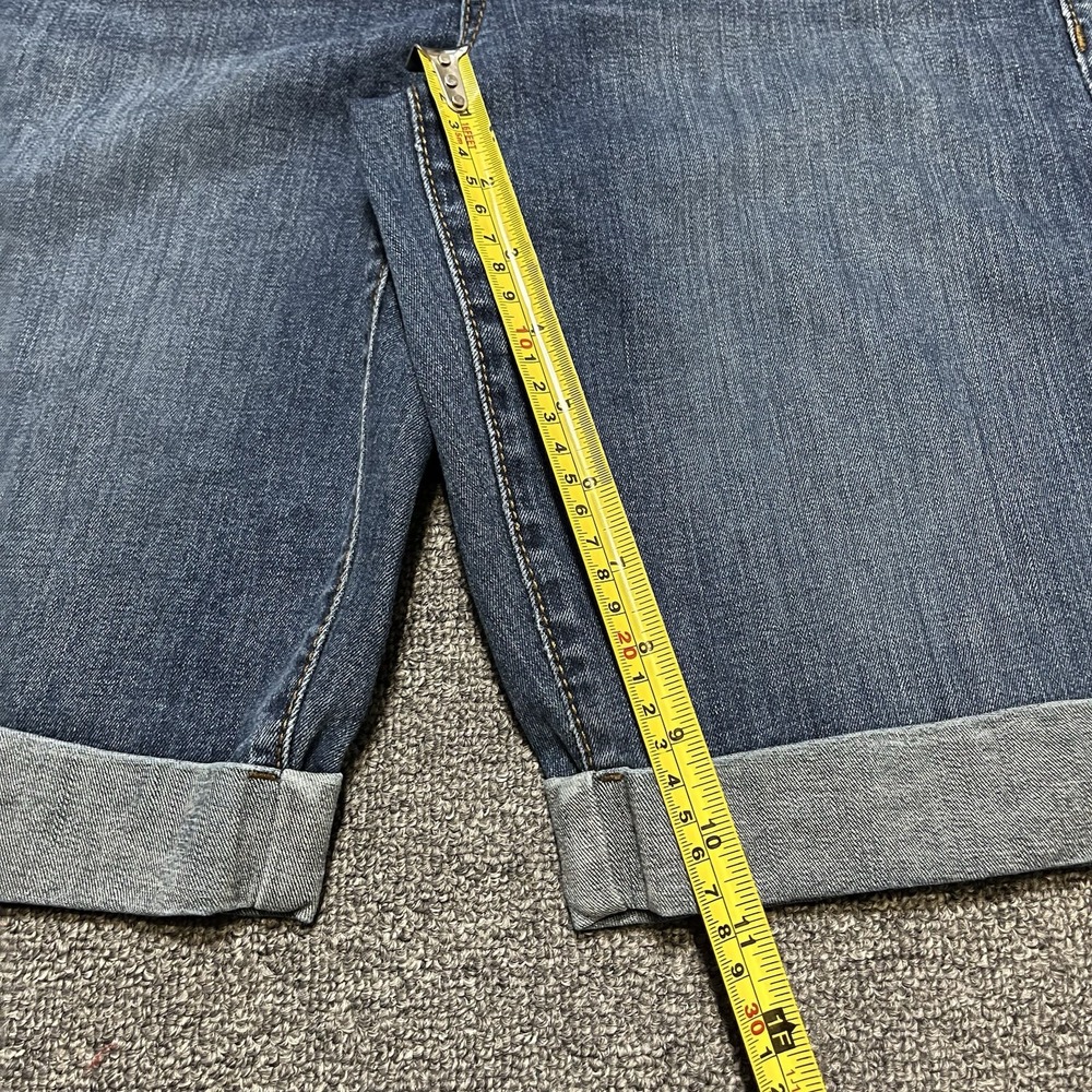 Y2K Calvin Klein Jeans Bermuda Shorts Blue Size 29/8 Cuffed Hem - Picture 5 of 8